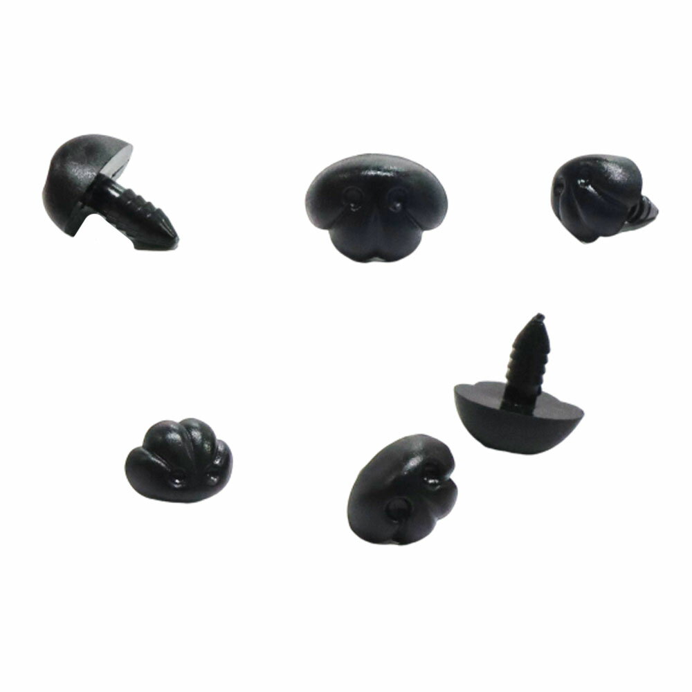 動物の鼻　さし鼻（Gタイプ）黒　3サイズ（同サイズ2個入り）ぬいぐるみ 人形 さし鼻 アニマルノーズ　..