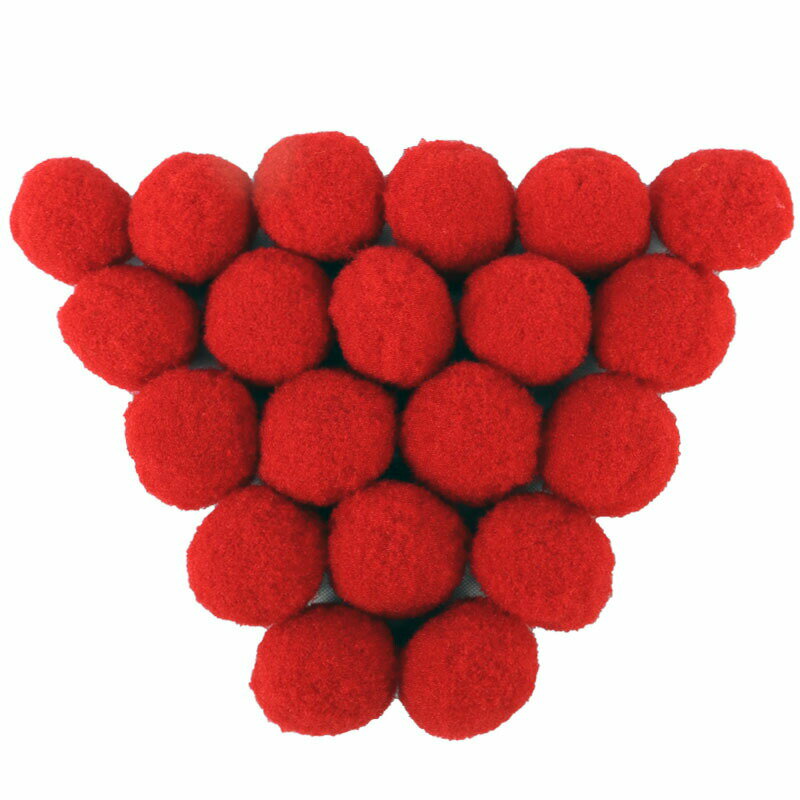 もちもちぼんてん【Mサイズ Φ約15～18mm】【単色 20個入】カラフル　ボンテン　梵天　手芸パーツ　アクセサリー　保育教材。