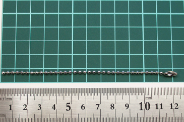ボールチェーン シルバー Φ2.4mm 1本【コネクタ付】【キーホルダー】【パーツ】【アクセサリ】【金具】 カラー:シルバーメッキ