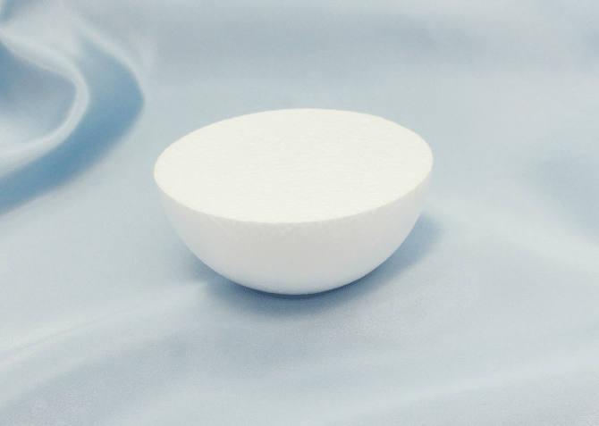 発泡スチロール　半球　100mm　1個　[手芸][工作][手まり][ディスプレイ]