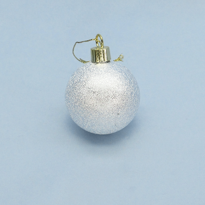 メッキボール　Φ50mm　1個　＜カラー：シュガーシルバー＞　[クリスマス][ボール][飾り玉][ツリー][デコレーション][X'mas][オーナメント]