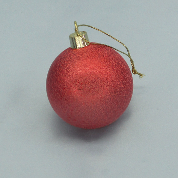 メッキボール　Φ60mm　1個　＜カラー：シュガーレッド＞　[クリスマス][ボール][飾り玉][ツリー][デコレーション][X'mas][オーナメント]