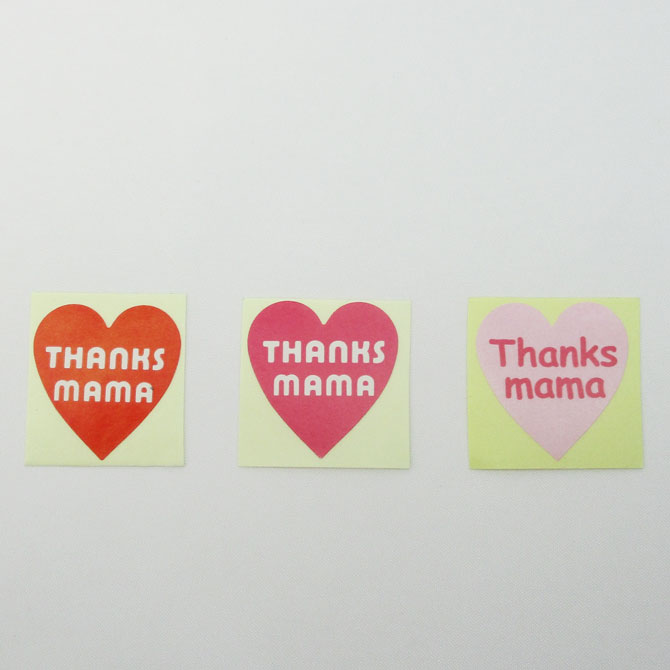 母の日シール【Thanks mama】【ハート