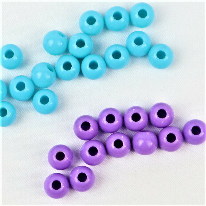 【穴Φ約2.8mm】約10mmアクリルカラービーズ【単色：20個入】パーツ/ピアス/イヤリング　プラスチック/アクセサリー/パーツ