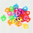 8色セット【ハートリング】ビーズ 3個x8色【24個】 アクリルビーズ 約193x145mmビーズ アクセサリーパーツ 手芸材料