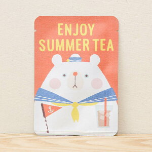 【ENJOY SUMMER TEA|ごあいさつ茶|和紅茶ティーバッグ1包入り】プチギフトやお土産にもぴったりな「ごあいさつ茶」シリーズ 日本茶専門店の京都・宇治田原産和紅茶ティーバッグ1包入/お茶 紅茶 プチギフト 夏 シロクマ 白くま 動物 プレゼント 日本茶 京都産 宇治田原