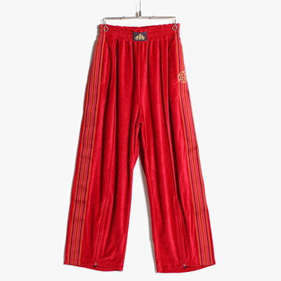 Leh レー メンズ ボトムス パンツ トラックパンツ ワイドパンツ ベロア サイズS-L レッド/赤 WIDE TRACK PANTS -RED- Leh レー メンズ ボトムス パンツ トラックパンツ ワイドパンツ ベロア サイズS-L レッド/赤 WIDE TRACK PANTS -RED-