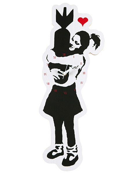 Sync. ウォールクロック 木製 壁掛け時計 アート グラフィック WALL CLOCK "BOMB HUGGER" 2nd made by ..