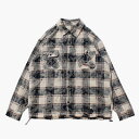 HIGH-GATE ハイゲート リバーシブルチェックシャツ メンズ トップス 長袖 総柄 ダメージ加工 25秋冬 REVERSIBLE CHECK SHIRTS -2.COLOR-