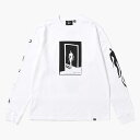 by Parra バイパラ グラフィックTシャツ 半袖 トップス メンズ ロゴ ストリート 25秋冬 THE HOTEL LONG SLEEVE T-SHIRT -WHITE-
