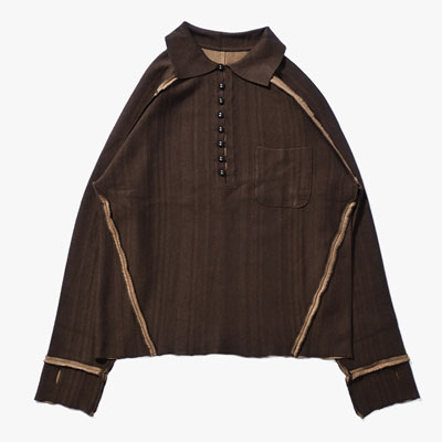 KOOI  ˥åȥݥ ȥåץ /ǥ 饰󥹥꡼ С֥ Ĺµ 25 DOUBLE FACE KNIT POLO -...