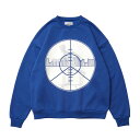 Evisen Skateboards ゑ エビセン クルーネックスウェット サイズM-XL メンズ 長袖 ストリート EVISEN / BIAS DOGS AIM CREW SWEAT -BLUE-