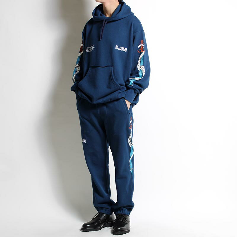 BlackWeirdos ブラックウィドウ リバーシブルスウェットパンツ L/XLサイズ ボトムス リブパンツ イージーパンツ メンズ REVERSIBLE SWEAT PANTS -NAVY- _FAIR _FAIR