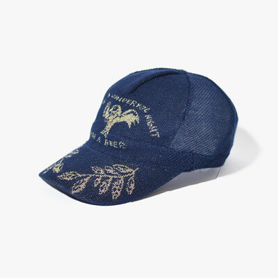 SHINYAKOZUKA シンヤコズカ メンズ ニットキャップ キジマタカユキ メッシュ セントマーチン ELUSIVE KNIT CAP WITH KIJIMA TAKAYUKI -NAVY-