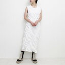 クリエイトクレイル Create Clair ドレス レディース ワンピース ノースリーブ スモッキング刺繍 フリーサイズ ホワイト/白 TWIST SMOCKING DRESS -WHITE-