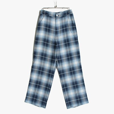 SEVEN BY SEVEN セブンバイセブン イージーパンツ メンズ ボトムス オンブレチェック サイズS-M ブルー/青 EASY TROUSERS Modal boucle check -BLUE-