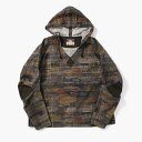 blackmeans ブラックミーンズ フーディ メンズ トップス パーカー プルオーバー 襤褸 メッシュ サイズ3 ブラウン/茶 BORO HOODIE -B...