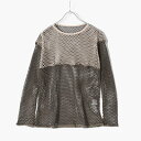blackmeans ブラックミーンズ プルオーバートップス メンズ カットソー メッシュ シアー サイズ3 カーキ/ベージュ MESH CUTSEW -OLIVE/SAND-