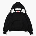 Leh レー プルオーバーパーカー リバーシブル スポーツパーカー 長袖 フーディー サイズM/L REVERSIBLE SWEAT HOODIE -BLACK...