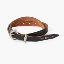 コーイ KOOI レザーベルト 106cm 細ベルト ウエスタンベルト レザーアクセサリー 牛革 本革 メンズ WESTERN NARROW BELT -2.COLOR-