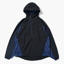 SandWaterr サンドウォーター ハーフジップパーカー フーディ トップス ナイロン ORGANIZED HOODED PULLOVER / RIPSTOP NYLON -NAVY-