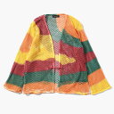 Lamrof ラムロフ メッシュカーディガン メンズ トップス オーバーサイズ タイダイ柄 ニット 長袖 25春夏 AMI ART CARDIGAN -MULTI-