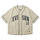 Evisen Skateboards ゑ エビセン ベースボールシャツ トップス メンズ 半袖 ノーカラーシャツ 野球 25春夏 OFFICIAL REPLIC...