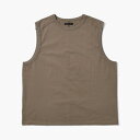 ユハ JUHA ノースリーブTシャツ トップス メンズ タンクトップ 無地 シンプル インナー 25春夏 FADE WASH SIGNATURE NO SLEEVE -2.COLOR-