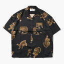 RAIZO ライゾー アロハシャツ オープンカラーシャツ メンズ トップス 総柄 虎柄 半袖 25春夏 TIGER ALOHA -2.COLOR-