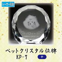 【レーザー彫刻】クリスタルペット位牌 KP-7 (中)ペット メモリアル クリスタル 写真