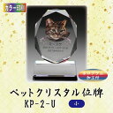 【カラー印刷】クリスタルペット位牌KP-2-U (小)ペット メモリアル クリスタル 写真