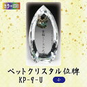 【カラー印刷】クリスタルペット位牌 KP-9-U (小)ペット メモリアル クリスタル 写真