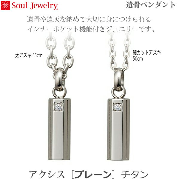 【SoulJewelry】遺骨ペンダントアクシス [プレーン] チタン手元供養 ペット供養