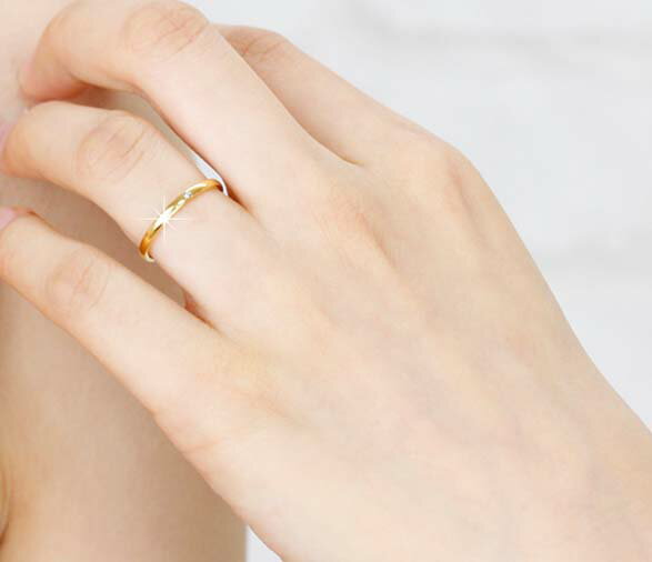 結婚指輪マリッジリングサージカルステンレスリング金属アレルギー対応ステンレスリングホワイトゴールドピンクゴールドイエローゴールド3色展開