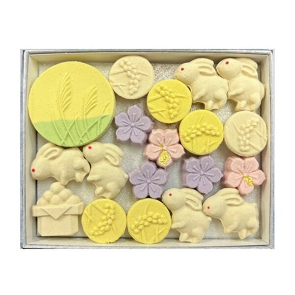 菓匠 寛永堂の御干菓子 月うさぎ　寛永堂 干菓子 和菓子 落雁 らくがん お日持ち：約120日以上｜アングル2