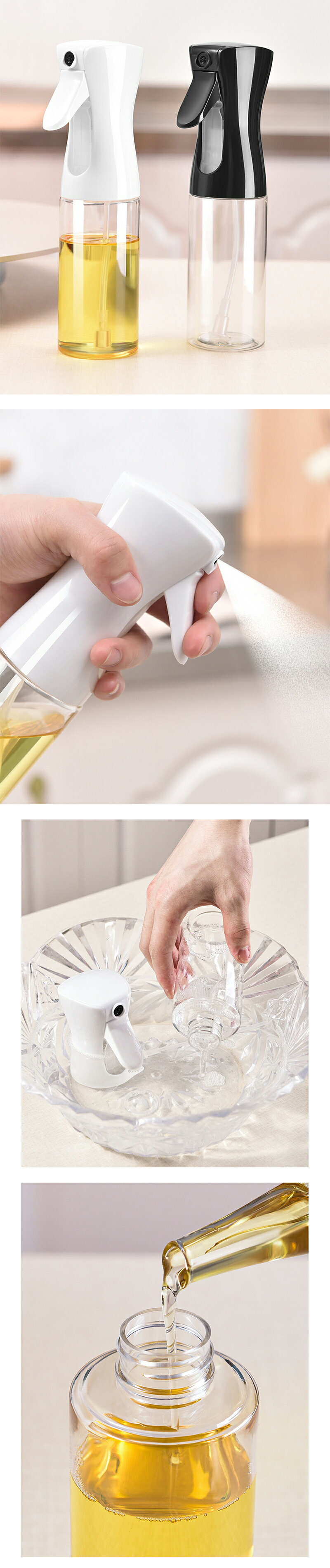 料理用 オリーブオイル噴霧器 霧器 スプレーボトル キッチンガジェットアクセサリー エアフライヤー用 キャノーラオイルスプリッツァー サラダ作り ベーキング 揚げ物 BBQ kyotokomachi-10002242 Hoceanオンラインショップ サンプル画像2