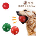 犬用 音が出るおもちゃ ボールデザインおもちゃ【2個セット】 噛むおもちゃ 歯磨き デンタル玩具 丈夫耐久性 運動不足 ストレス解消用品 知育玩具 子犬/小型犬...