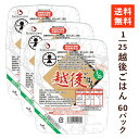 【送料無料】 1/25越後ごはん 3ケース (180g×60パック) 低タンパク米 腎臓病食 低たんぱくごはん 低たんぱく米 低たんぱく ごはん 米 お米 パックご飯 低たんぱくご飯 バイオテックジャパン 腎臓病レトルト食 CKD 慢性腎臓病