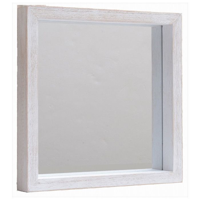 ザガ ボックスミラー 幅30【ホワイト】 ボックスミラー 幅30 壁掛けミラー 壁掛け 鏡 木製フレーム ホワイト アンティーク アンティーク調 レトロ調 ミラー 壁掛けミラー