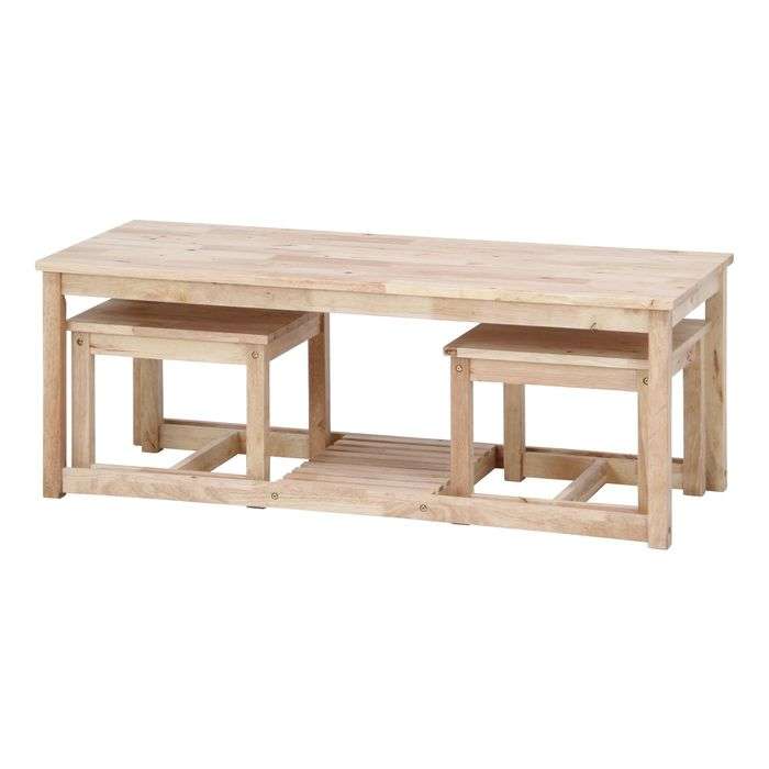 不二貿易 Natural Signature ネストテーブル 座卓 ローテーブル センターテーブル ナチュラル リビング ダイニング シンプル おしゃれ 北欧風 ユニーク 個性的 37038 [2]