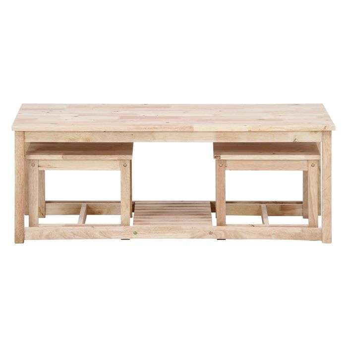 不二貿易 Natural Signature ネストテーブル 座卓 ローテーブル センターテーブル ナチュラル リビング ダイニング シンプル おしゃれ 北欧風 ユニーク 個性的 37038 [3]