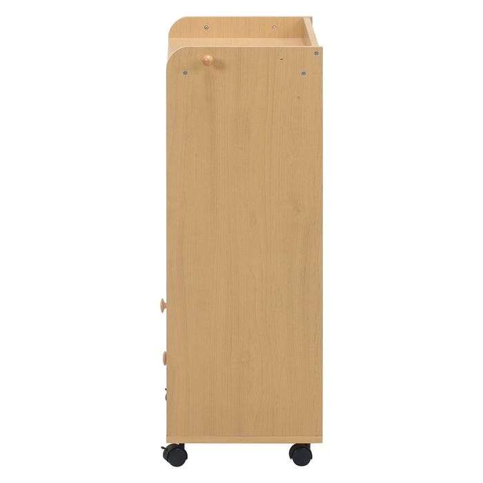 タンス チェスト(子供部屋) NORM ストレージラック(ハンガー付) WH×NA 棚 幅58cm 奥行34cm 高さ92cm 収納 整理 整頓 子供部屋 キッズ 98893 不二貿易 [3]