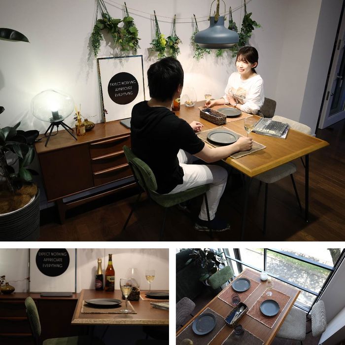 イス チェアー ダイニングチェア コーデュロイ スチール アンティーク風 おしゃれ シンプル RUMMY Steel Chair RUC-3591BE/ベージュ [2]