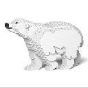 立体パズル 組立パズル ホッキョクグマ 01S 動物 アニマル 北極グマ Polar Bear インテリア 置き物 かわいい JEKCA ジェッカブロック ST19ML17