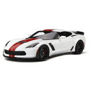 GT SPIRIT 1/18 シボレー コルベット Z06(C7)ホワイト/レッド GTS214 ミニカー GTスピリット 1/18スケール