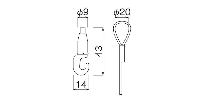 M-342 ループワイヤー吊 10 ホワイト 1m ループワイヤー吊 ホワイト フック 可動壁金具 ワイヤーフック 絵画 額縁 額 丈夫 簡単取付 引掛ける 壁のダメージを軽減 スタンダート モダン シンプル made in japan 安全荷重10kg