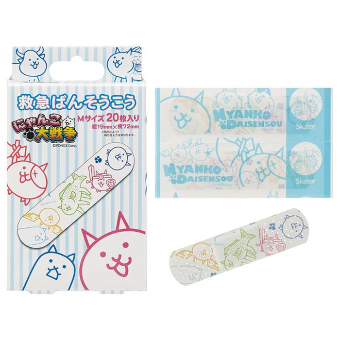 キャラクターばんそうこう にゃんこ大戦争 QQB1 53563 絆創膏 子供 キッズ skater kid