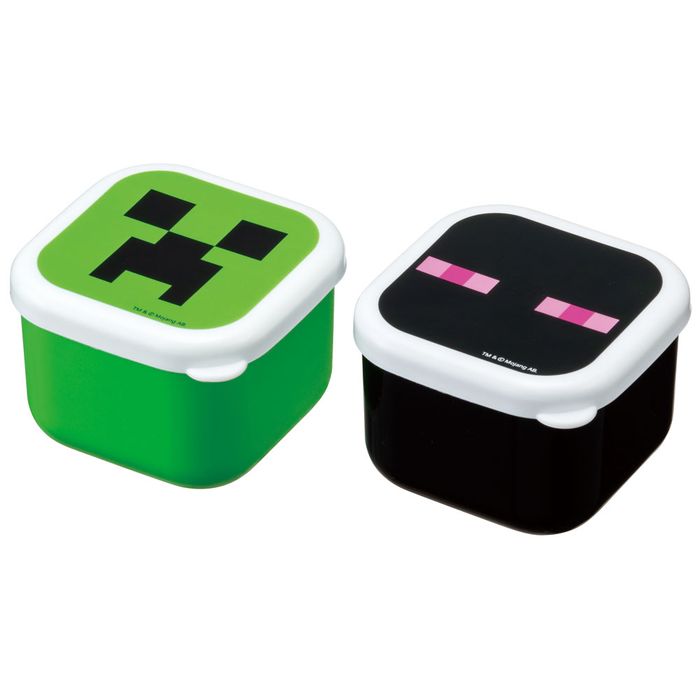 Minecraft マインクラフト (クリーパー エンダーマン) お弁当箱 抗菌 ミニ シール容器 保存容器 おかず入れ 130ml 2個セット MO1WAG