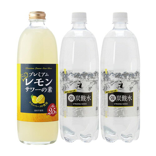 能勢レモンサワー+炭酸水1L 2本 プレゼント ギフト 長S