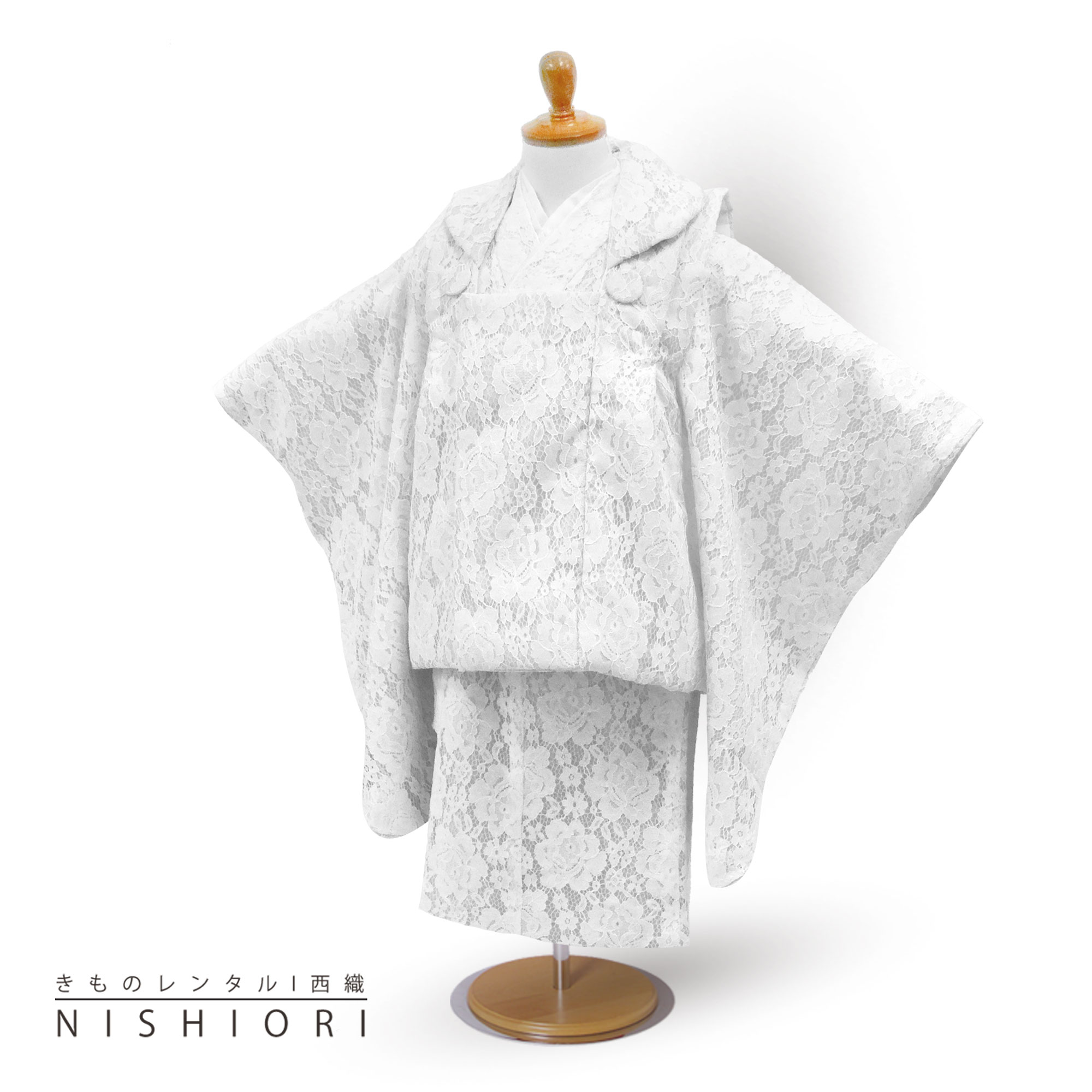 総レース 七五三 レンタル 女の子 3歳 被布 753着物 フルセット 着物レンタル 貸衣装 三歳 子供着物 女..